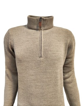 СВИТЕР МУЖСКОЙ, КОРОТКАЯ МОЛНИЯ, ВОРОТНИК-СТОЙКА, CAMEL XXL