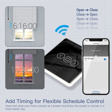 TUYA RF433 WiFi выключатель шторки Сенсорная панель