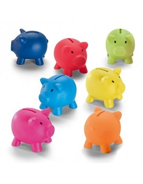 КОПИЛКА Открывающаяся ПВХ синяя 9х7х7см для денег и монет