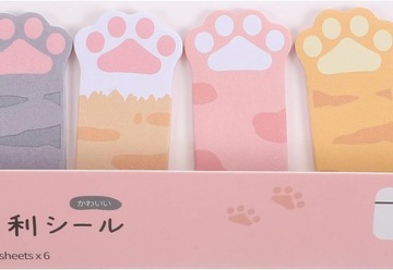 6 наборов стикеров «Кошачья лапка». Заметки Z