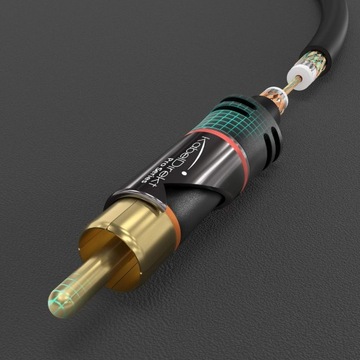 – przewód audio wideo RCA o długości 10m (przewód do subwoofera, 1 RCA do 2