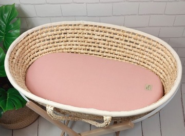 PRZEŚCIERADŁO DO WÓZKA GONDOLI MUŚLINOWE OLD ROSA