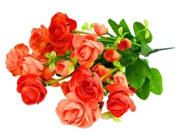 JASKRY BUKIET SZTUCZNYCH KWIATÓW RÓŻYCZKI OGRODOWE 42CM DEKORACJA OZDOBA