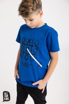 T-shirt chłopięcy z nadrukiem Rozmiar 128-134