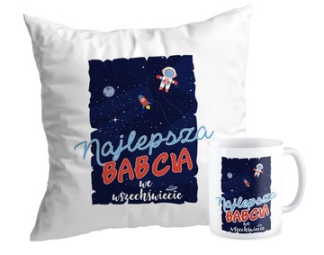 Komplet KUBEK i PODUSZKA prezent dla BABCI DZIADKA