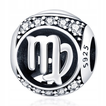 Charms Srebro 925 Zawieszka Znak Zodiaku Panna