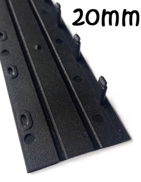 Listwy zamykane CZARNE Grzbiet 20mm ZATRZASKOWE 200 kartek OPUS 703258