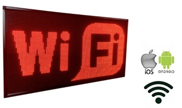Светодиодная реклама, дисплей 48х224, светодиодная панель Wi FI, для Android, iOS. IP65