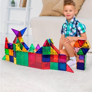 klocki magnetyczne panels 34 szt magnetic world 3d Zabawki konstrukcyjne