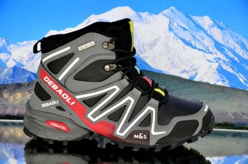 CIEPŁE BUTY ZIMOWE OCIEPLANE KOŻUCHEM TREKINGOWE