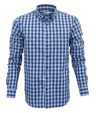 Koszula Męska w Kratkę Długi Rękaw Regular Fit