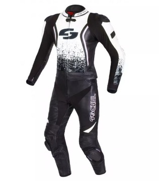 TSCHUL 585 SKÓRZANY KOMBINEZON Z GARBEM r. 52 / XL
