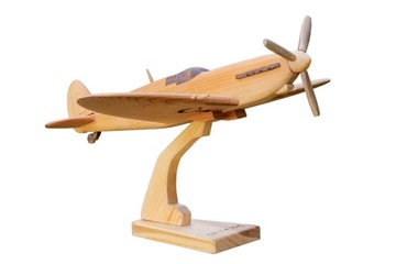 Duży MODEL SAMOLOT Spitfire drewniany myśliwski