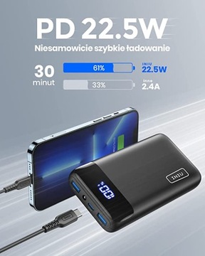 Powerbank INIU 20000 mAh czarny