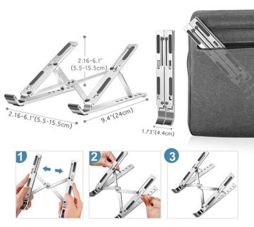 АЛЮМИНИЕВАЯ НАСТОЛЬНАЯ ПОДСТАВКА ДЛЯ НОУТБУКА ПЛАНШЕТА UNI