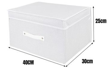 ORGANIZER POKRYWA PRZECHOWYWANIA UBRAŃ RĘCZNIKÓW POJEMNIK PUDEŁKO 40x30x25