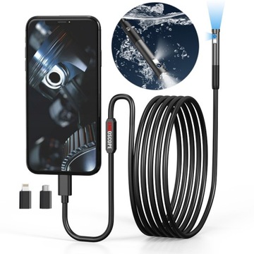 ENDOSKOP KAMERA INSPEKCYJNA USB WiFi ANDROID IOS 3M