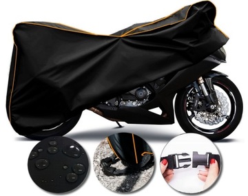 POLSKI Pokrowiec na motocykl BLACK czarny r. L Plandeka na motor NOWOŚĆ