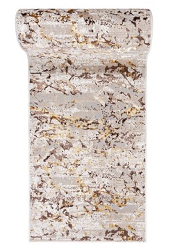 Chodnik GOLDEN MZ27D Cream Dwupoziomowy Połysk Nowoczesny szer. 120cm
