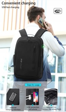 Рюкзак FRN для ноутбука 17,3 см FRN8038 с возможностью расширения USB