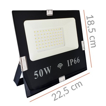 СВЕТОДИОДНАЯ ГАЛОГЕННАЯ ЛАМПА 50ВТ 4020 ЛМ С ДАТЧИКОМ ДВИЖЕНИЯ