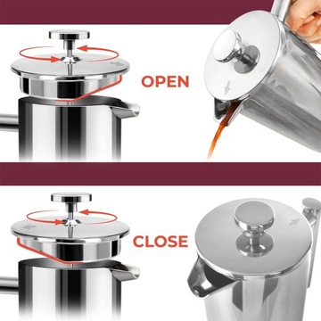 КОФЕМАШИНА ФРЕНЧ-ПРЕСС С ДВОЙНОЙ СТЕНКОЙ