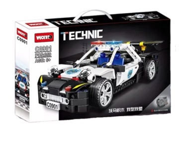 KLOCKI SKŁADANY SAMOCHÓD POLICJA Z NAPĘDEM 359 ELEMENTÓW