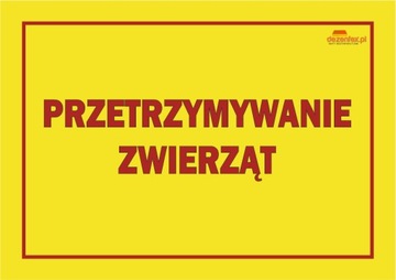 Nr.68 PRZETRZYMYWANIE ZWIERZĄT TABLICA