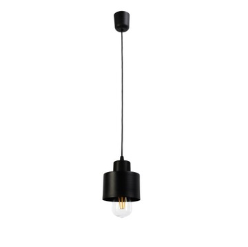 LAMPA WISZĄCA SUFITOWA ŻYRANDOL KUBEK CZARNY LED