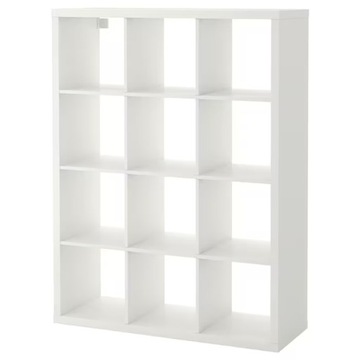 IKEA KALLAX regał z przegrodami 112x147 cm BIAŁY
