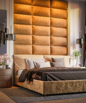 МЯГКИЕ НАСТЕННЫЕ ПАНЕЛИ, 3D ИЗГОЛОВЬЕ, 70x30