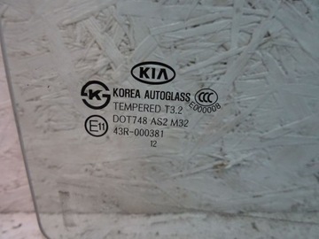 KIA PICANTO II SKLO (OKNO) DVEŘE ZADNÍ PRAVÁ