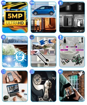 Комплект мониторинга HiLook 5 Мп с 4 камерами наружного наблюдения