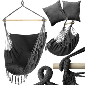 Бразильское подвесное кресло-гамак BAHIO графит