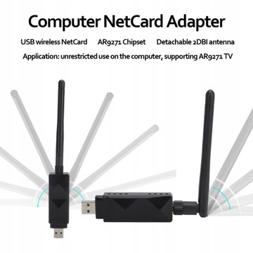 БЕСПРОВОДНАЯ СЕТЕВАЯ КАРТА, USB-АДАПТЕР WIFI AR9271