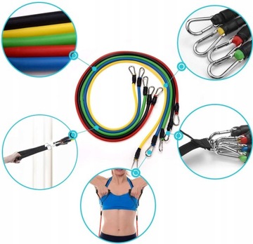 НАБОР ЭКСПАНДЕРНЫХ ТРЕНИРОВОЧНЫХ ЛЕНТ НАБОР ФИТНЕС-ТРЕНИРОВОЧНЫХ ВЕРАНИКОВ