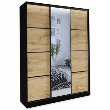 Szafa przesuwna z lustrem 150 cm LOFT wotan drążki