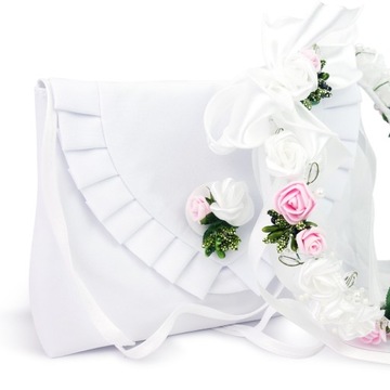 НАБОР ДЛЯ ПРИЧАСТИЯ: ВЕНОК + СУМКА С ЦВЕТОЧНЫМ КОРЗИНОМ