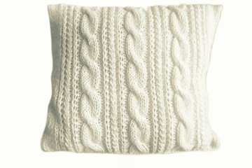 PODUSZKA OZDOBNA JASIEK BOHO HANDMADE POSZEWKA SWETER ZAMEK 40x40 cm