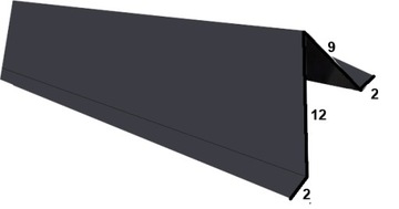 BARIERA ŚNIEGOWA, RAL 7024 GRAFIT POŁYSK dł.1,25 m