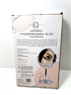 ЗЕРКАЛО С ПОДСВЕТКОЙ 18 СВЕТОДИОДОВ PURE BEAUTY/ВЫСТАВКА!