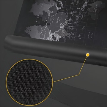GAMINGOWA PODKŁADKA POD MYSZ NA BIURKO XXL 80X30 DUŻA MAPA ŚWIATA