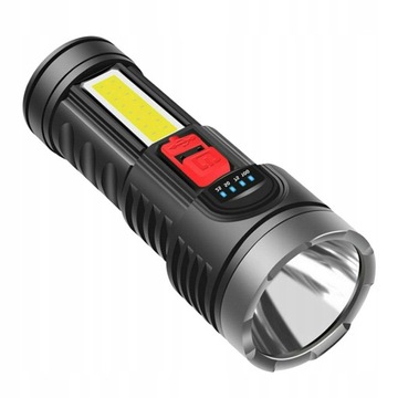 Latarka LED USB do ładowania, latarka Super jasna