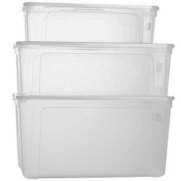 3x ПЛАСТИКОВЫЙ КОНТЕЙНЕР С КРЫШКОЙ ПЛАСТИКОВАЯ КОРОБКА