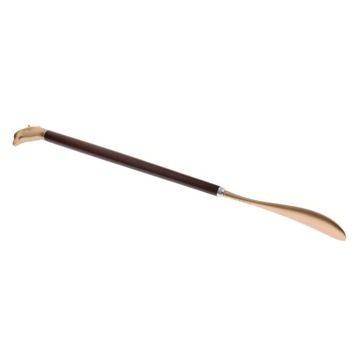 Dolphin Head Handle Extra Long Shoes Horn Gold