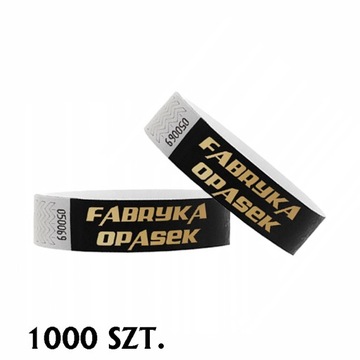 OPASKI NA RĘKĘ TYVEK 19mm - 1000 szt. NADRUK ZŁOTYM