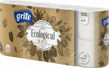 Papier toaletowy ekologiczny Grite Ecological 3 warstwy 8 rolek
