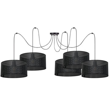 LAMPA WISZĄCA SPIDER ABAŻUR AŻUROWY DZIURKI 30CM