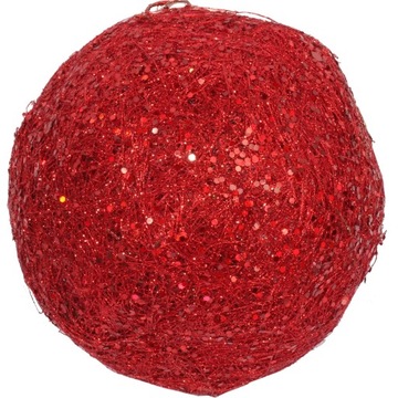 KULA DO POWIESZENIA Z SIZALU CZERWONA 15 CM