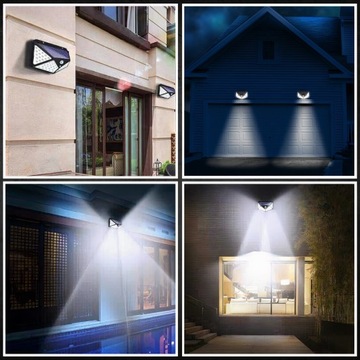 СОЛНЕЧНАЯ ЛАМПА 100 LED С ДАТЧИКОМ ДВИЖЕНИЯ В СУМЕРКАХ, НАСТЕННЫЙ ФАСАД